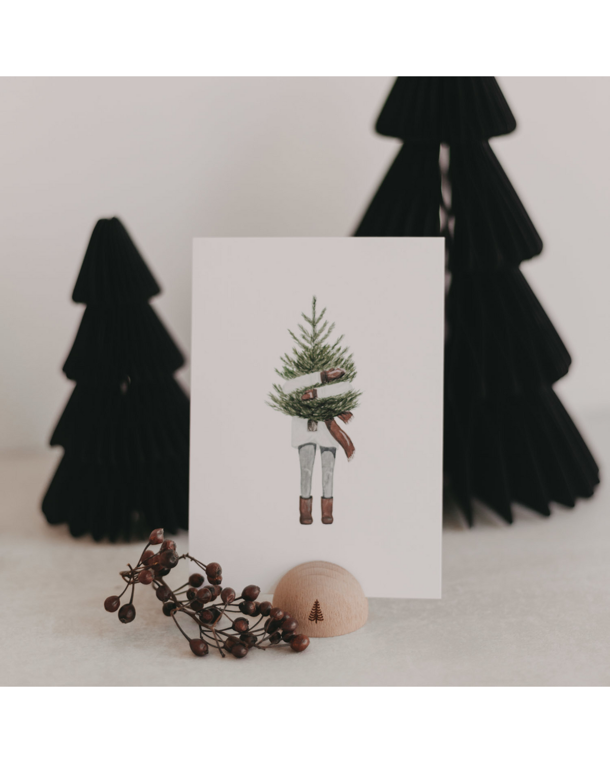 card holder - christmas tree