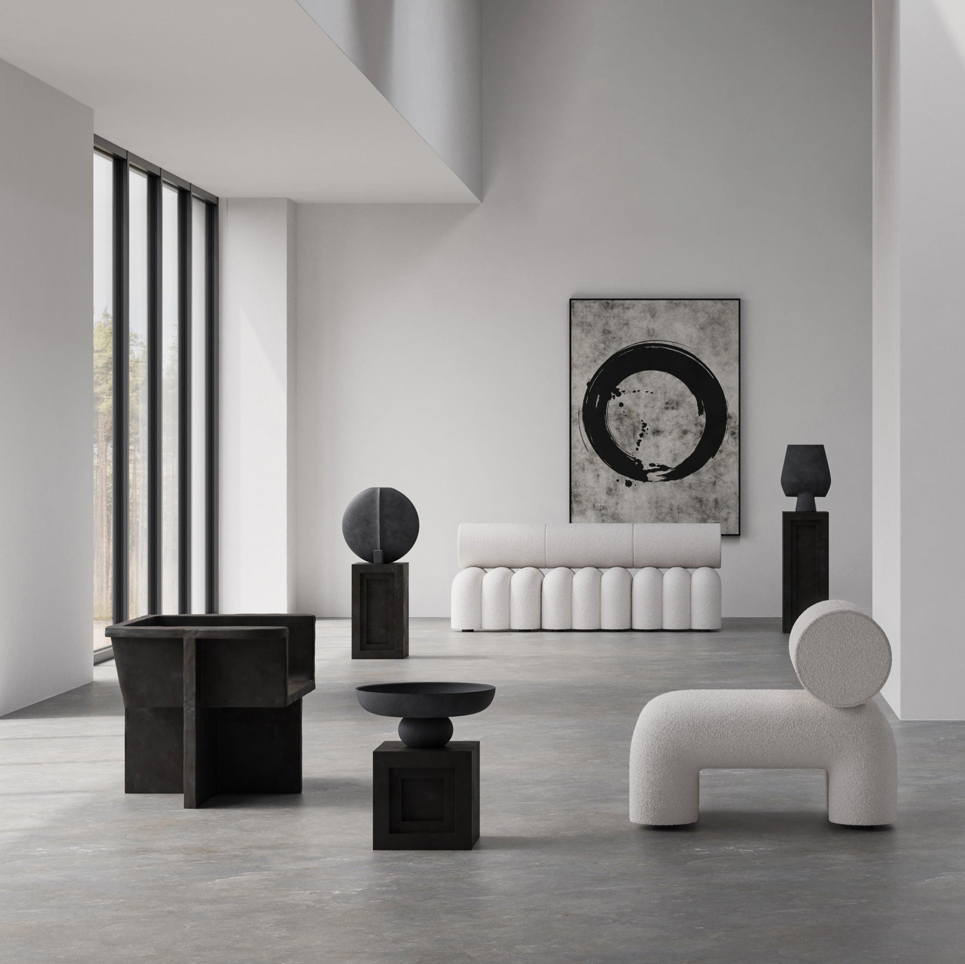foku lounge chair - bouclé