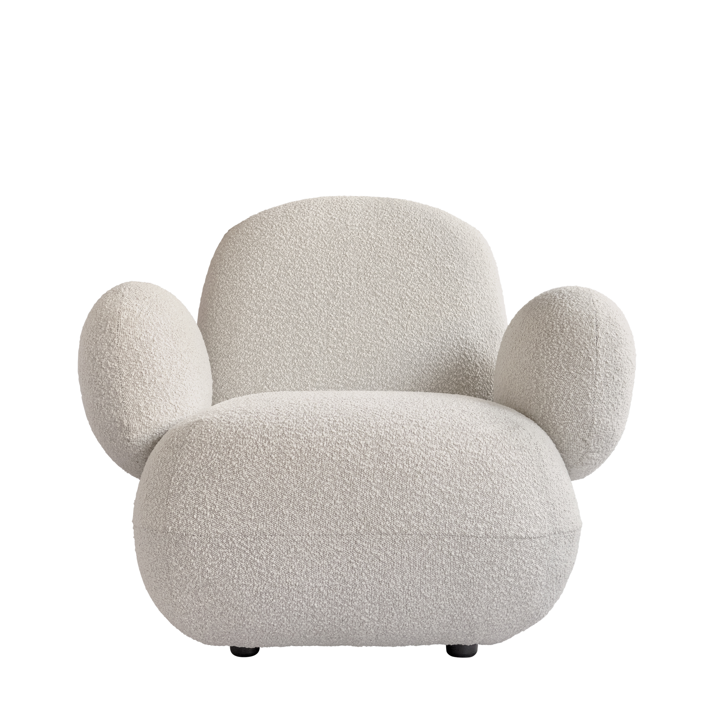 toe arm chair - bouclé