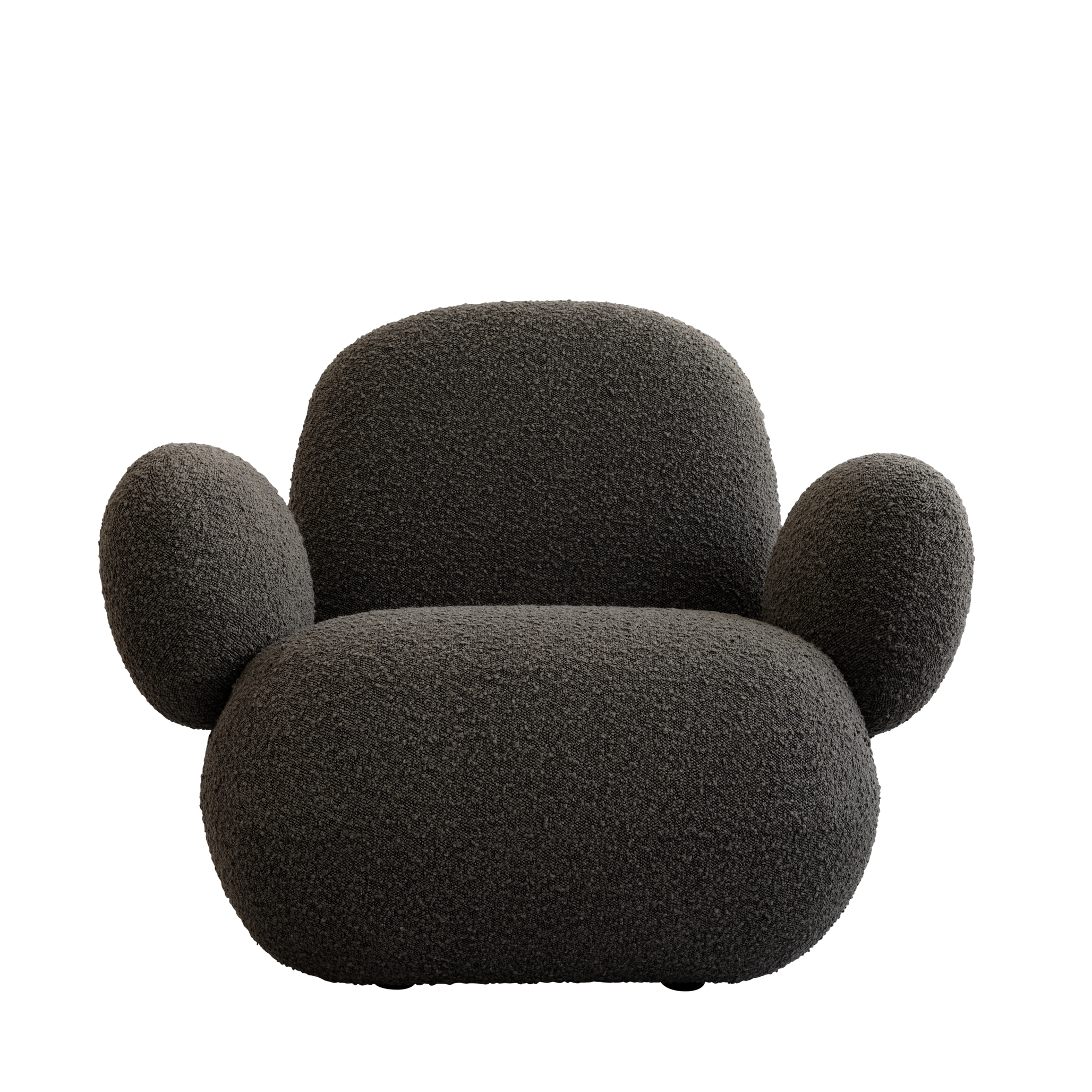 toe arm chair - bouclé
