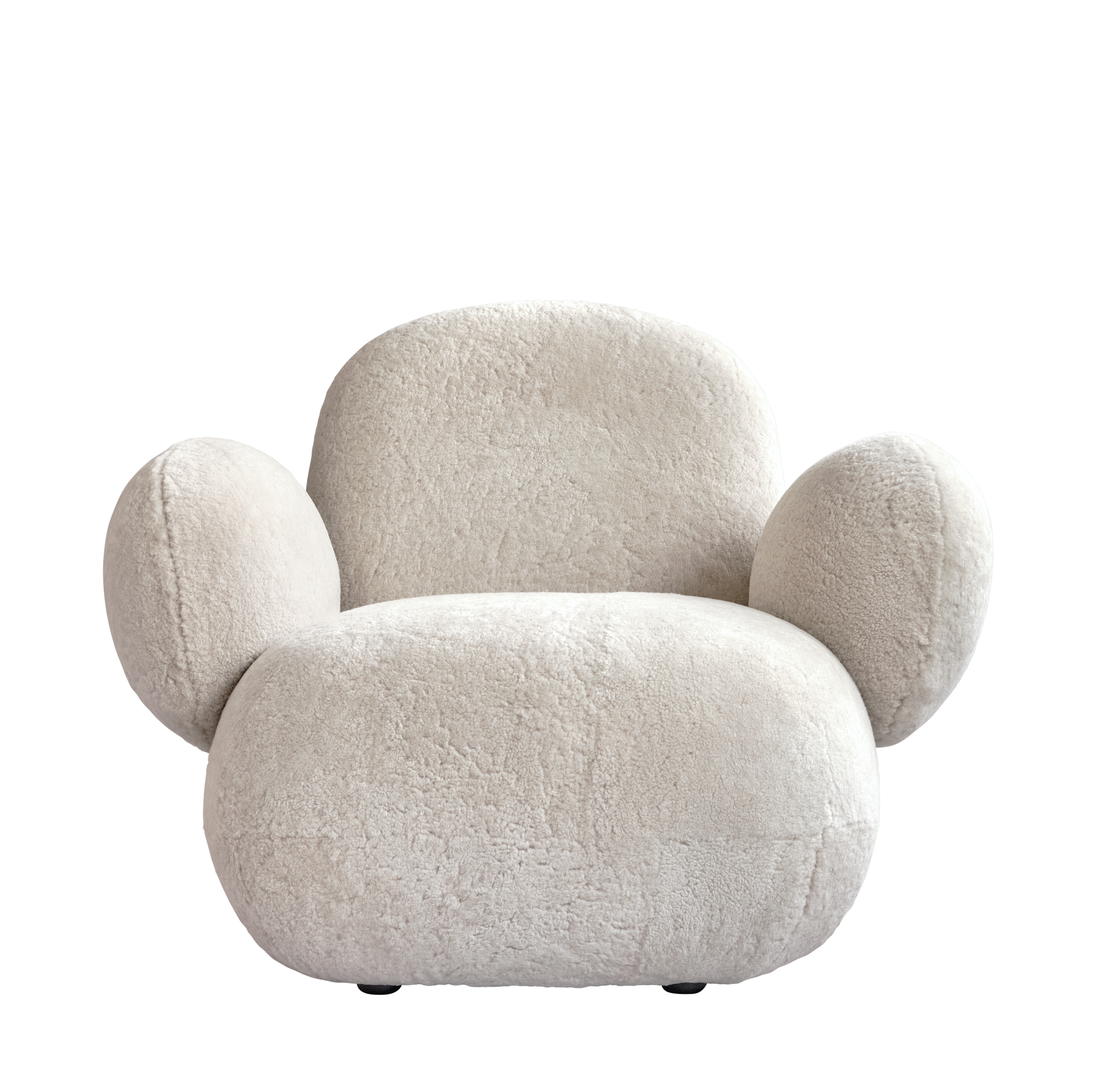 toe arm chair - sheepskin