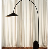 arum arched floor lamp - black