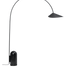 arum arched floor lamp - black