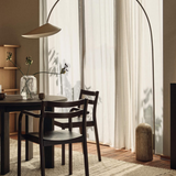 arum arched floor lamp - cashmere