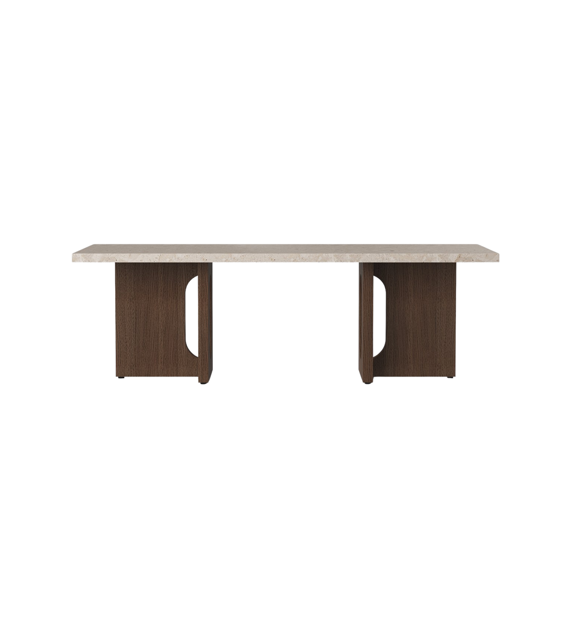 androgyne lounge table - dark stained oak kunis breccia
