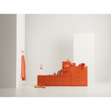 relief - chest of drawers wide orange