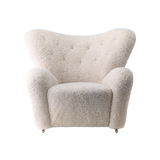 the tired man lounge chair - sheepskin moonlight