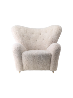 the tired man lounge chair - sheepskin moonlight