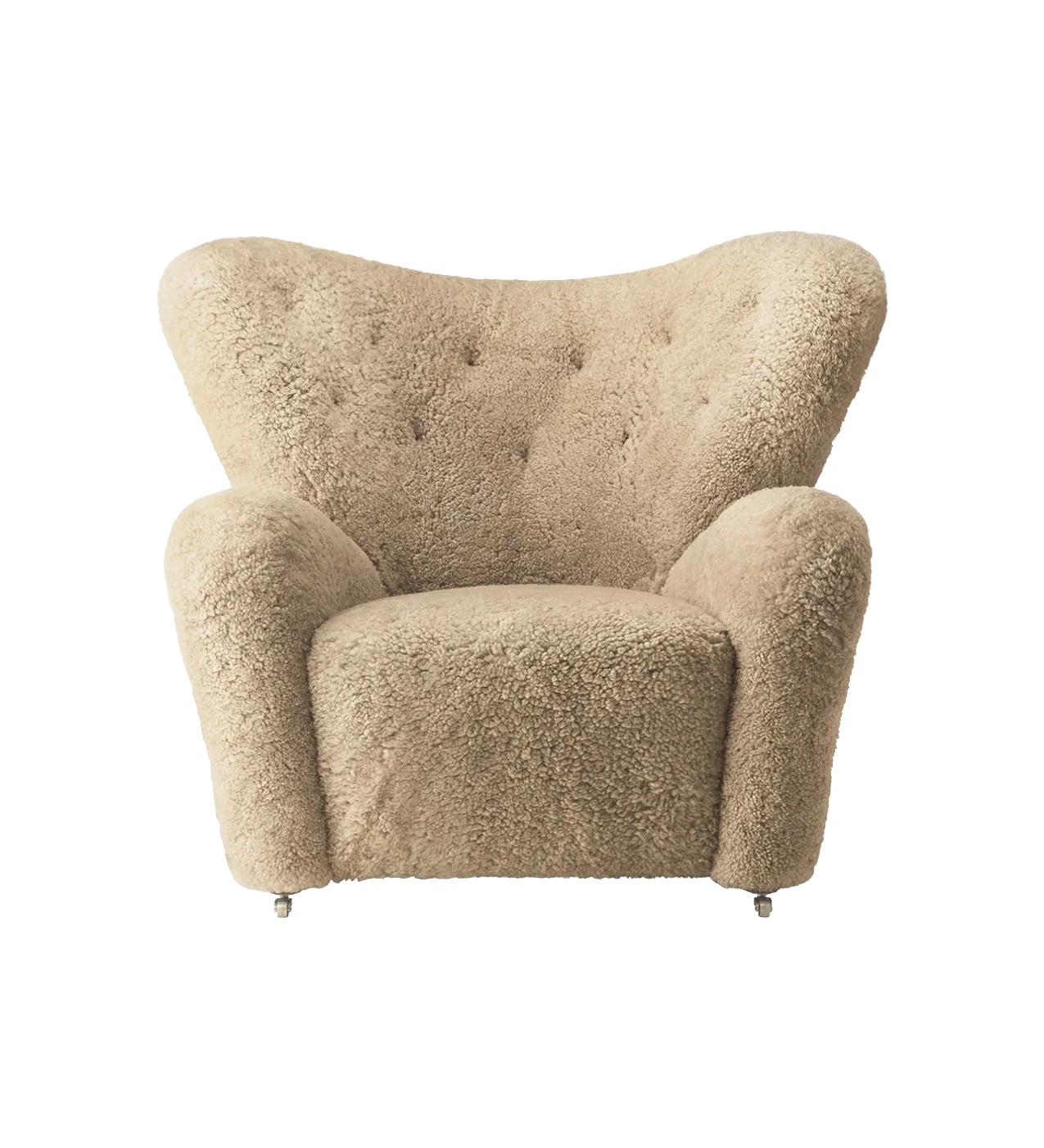 the tired man lounge chair - sheepskin honey