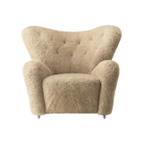 the tired man lounge chair - sheepskin honey