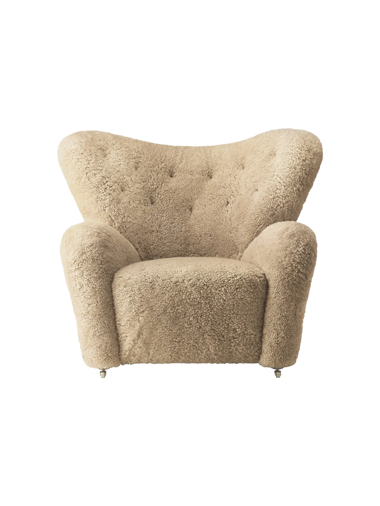 the tired man lounge chair - sheepskin honey