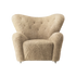 the tired man lounge chair - sheepskin honey
