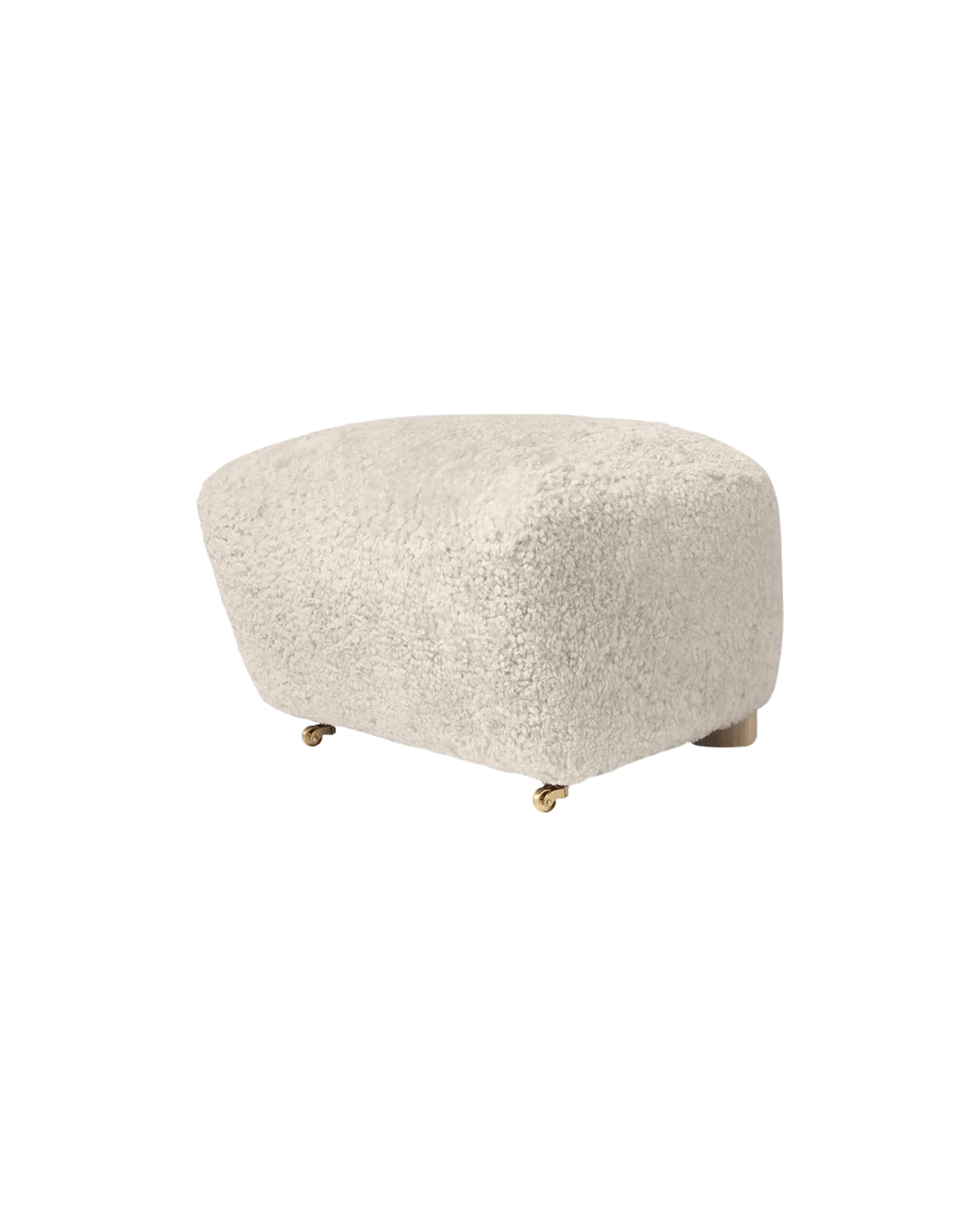 the tired man ottoman - sheepskin moonlight