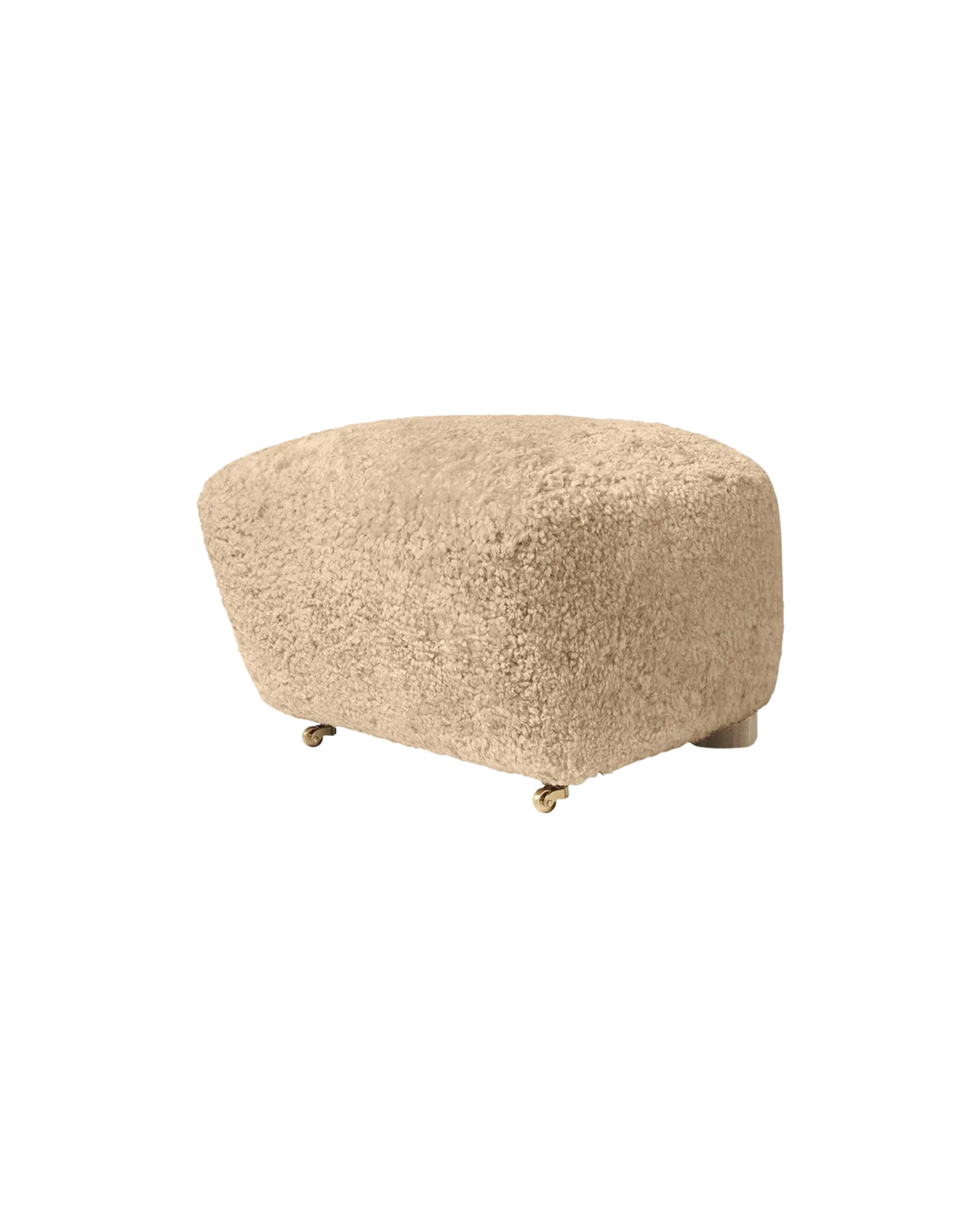 the tired man ottoman - sheepskin honey
