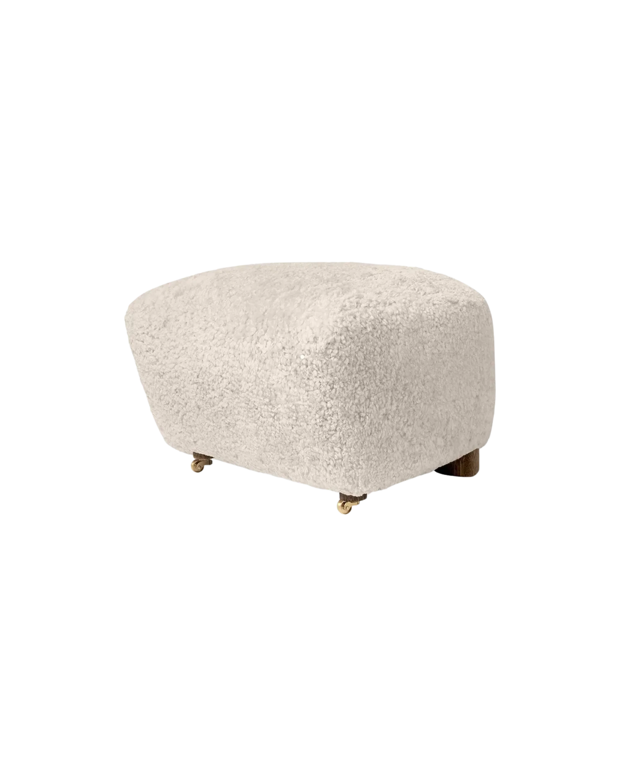 the tired man ottoman - sheepskin moonlight