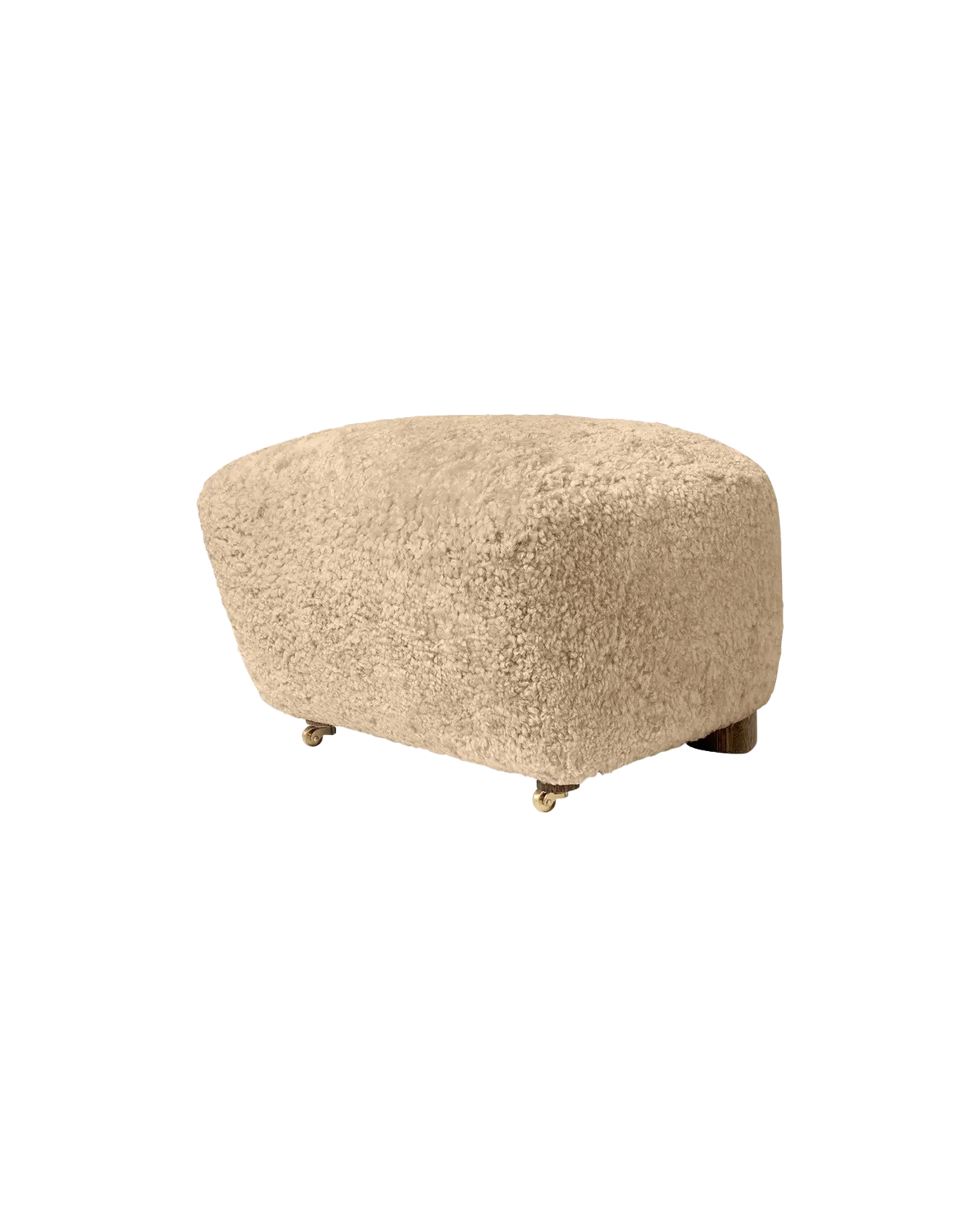 the tired man ottoman - sheepskin honey