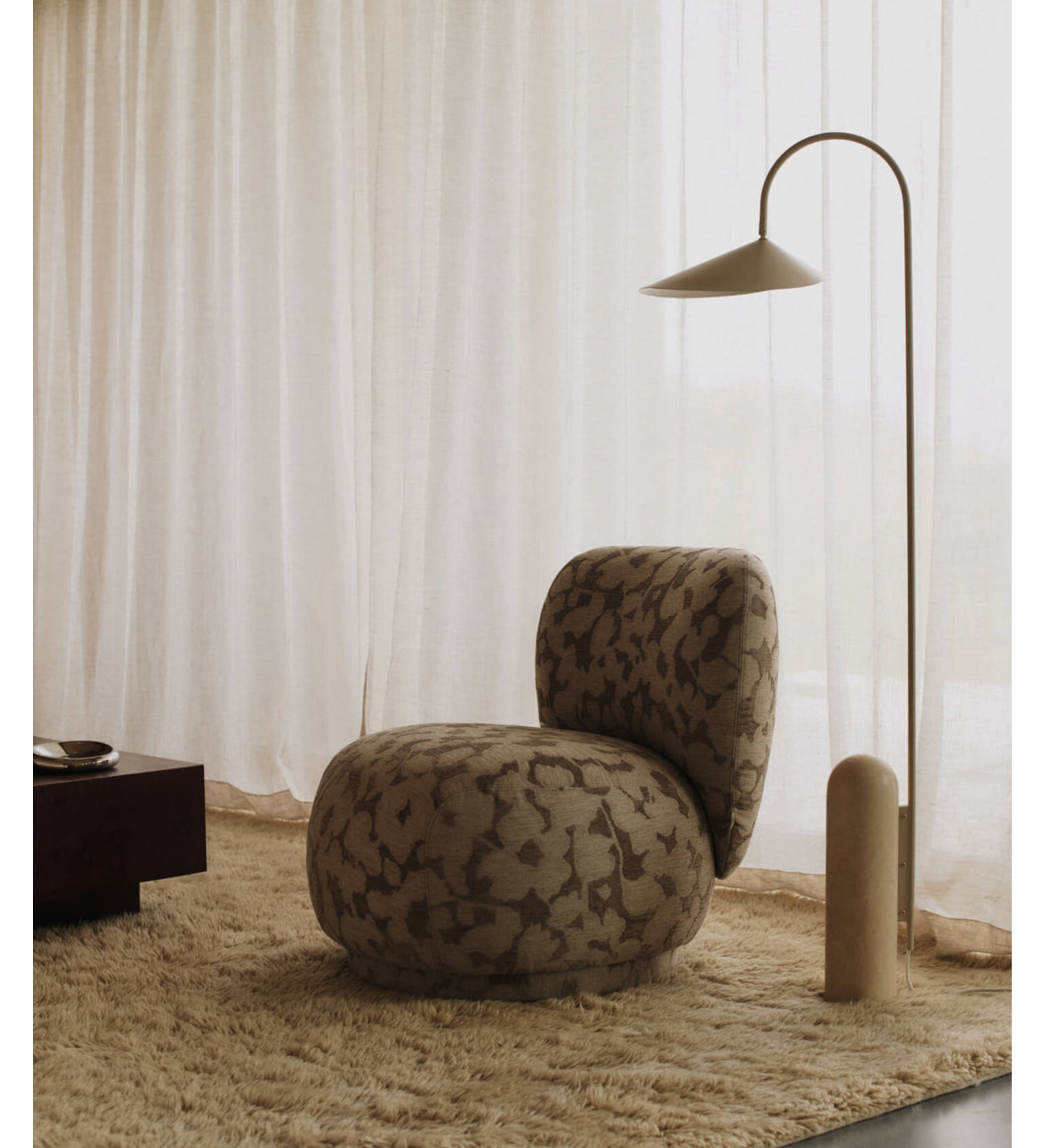 arum floor lamp - cashmere