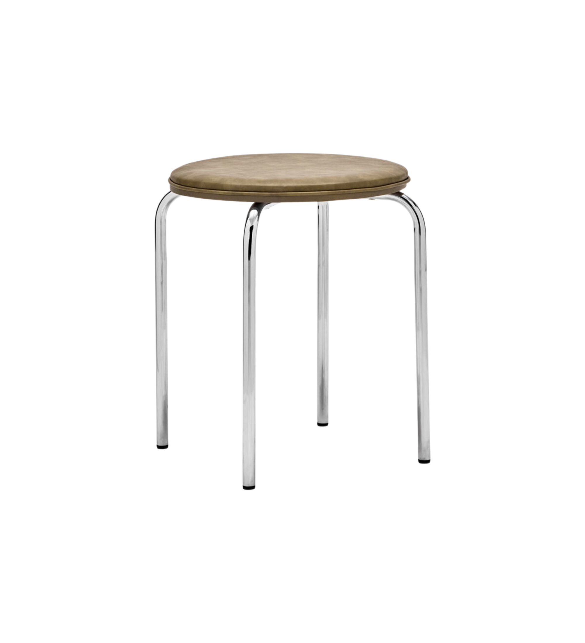 comma stool - chrome khaki