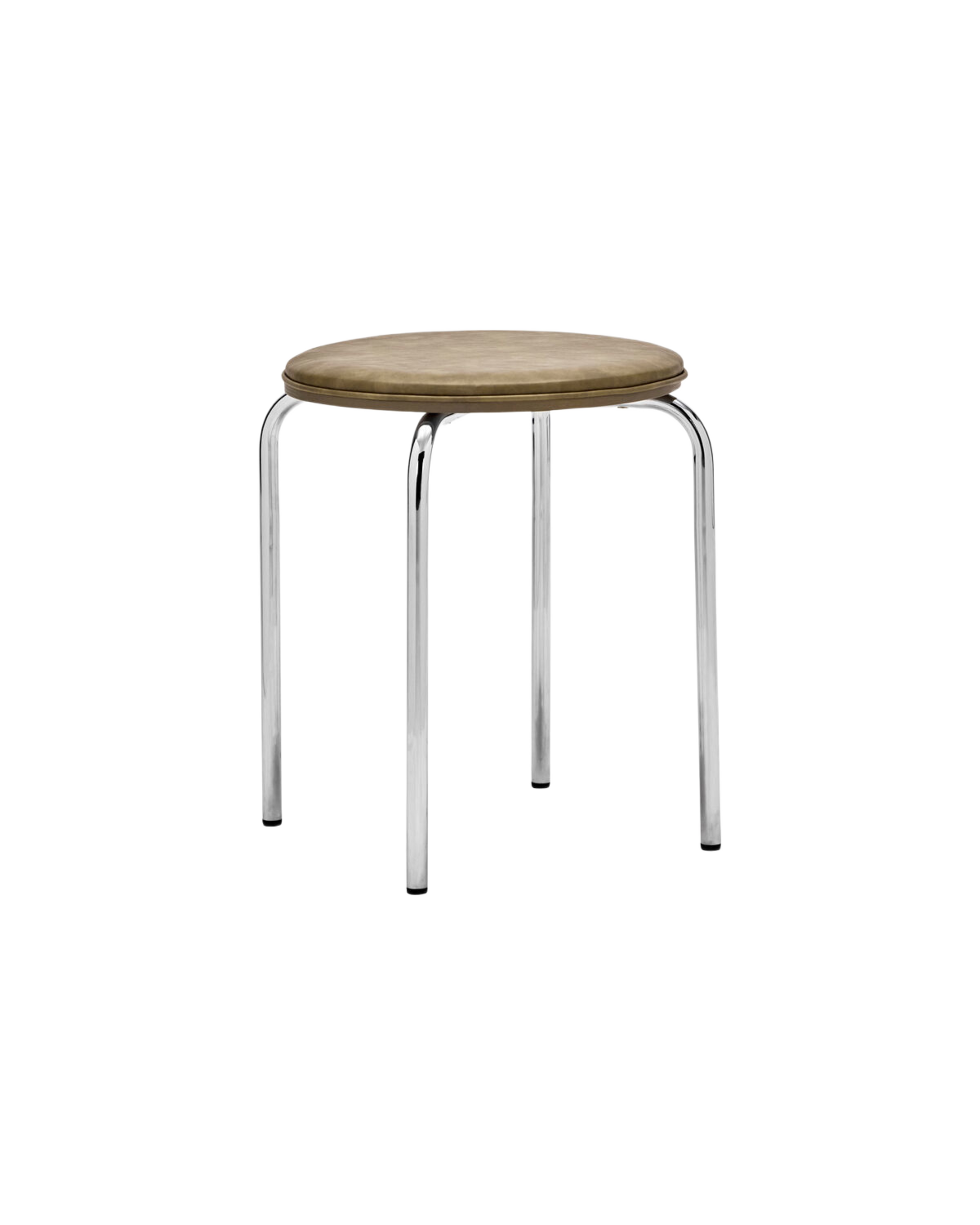 comma stool - chrome khaki