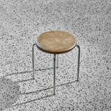 comma stool - chrome khaki