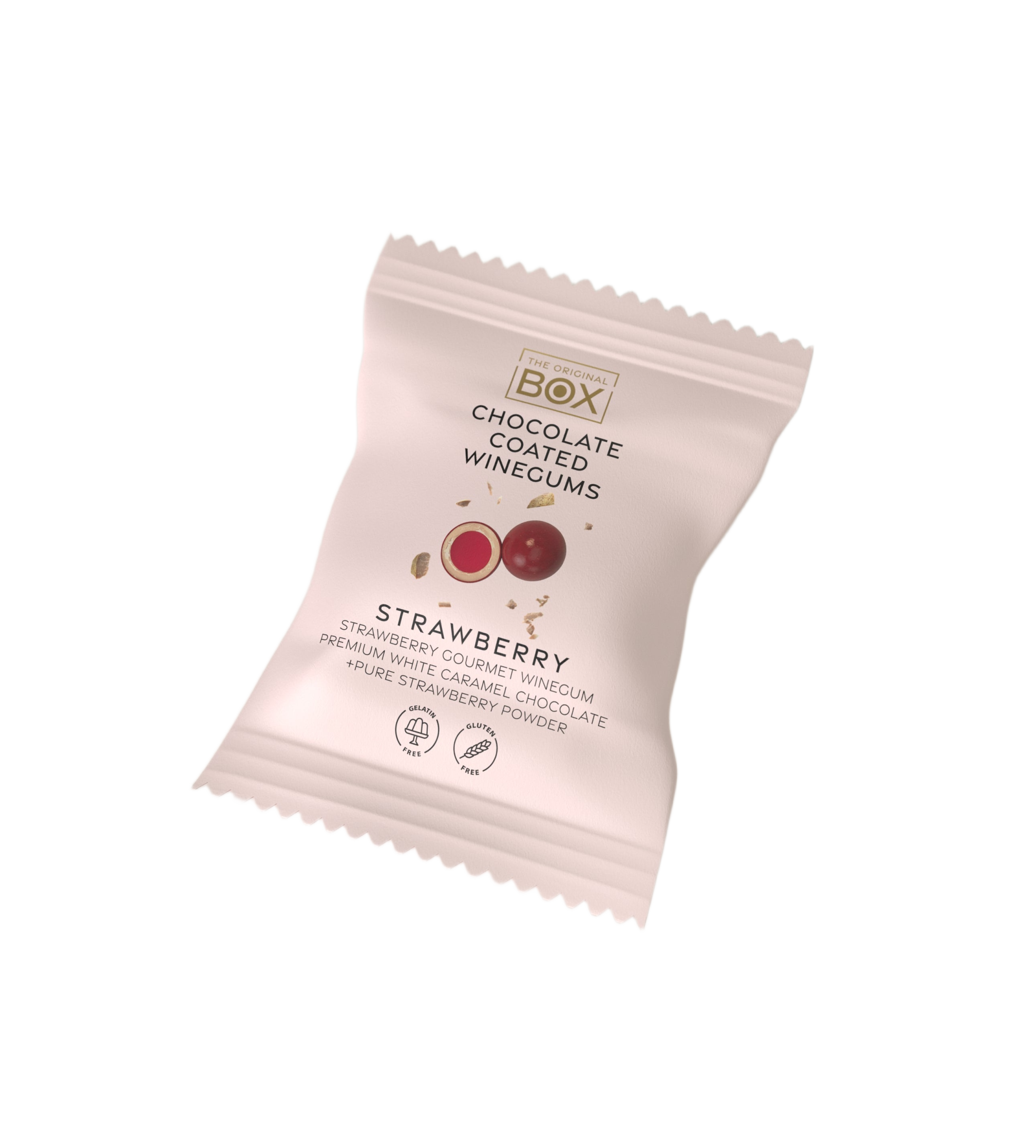 chocolate coated winegums - strawberry two pack