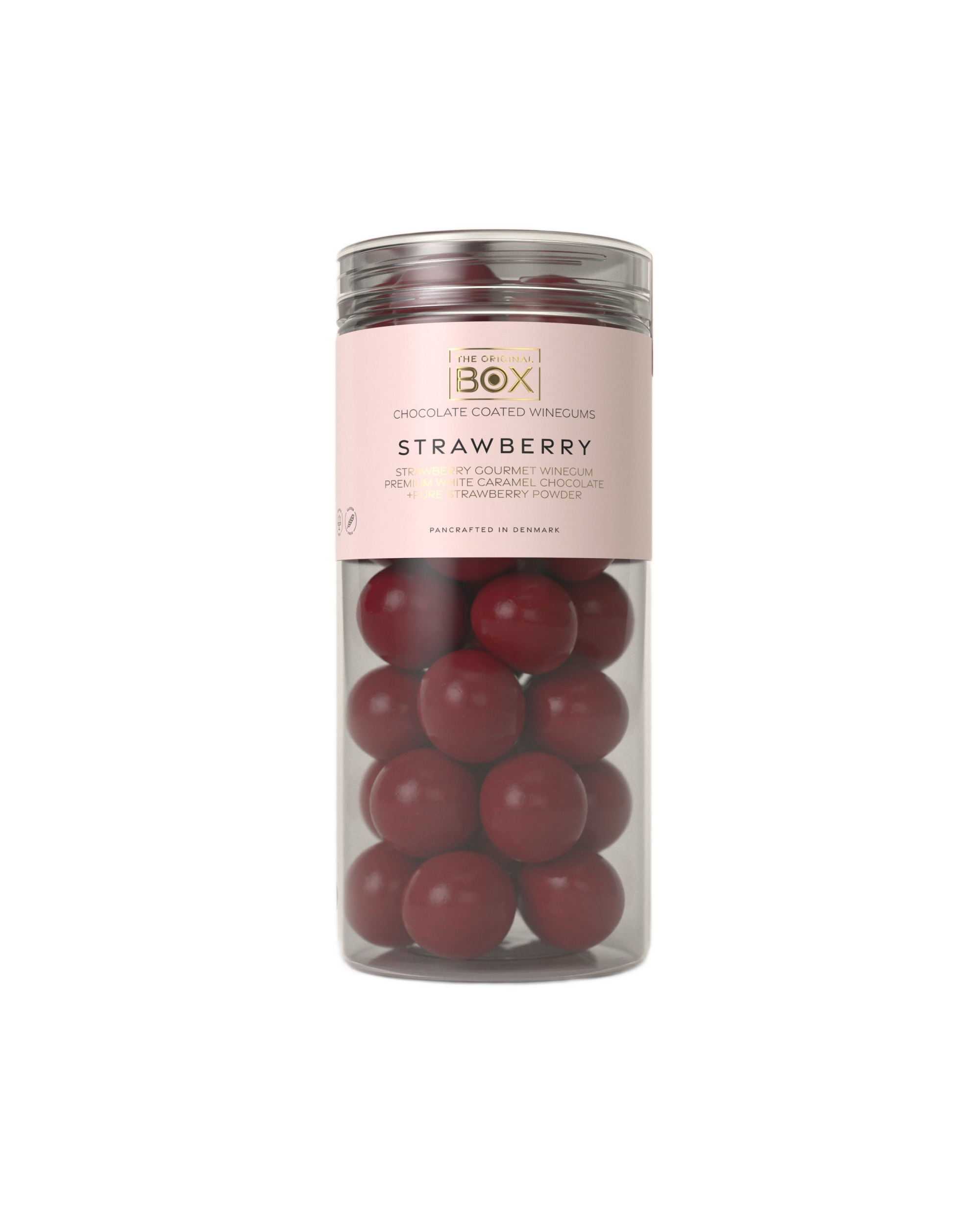 chocolate coated winegums - strawberry large tube