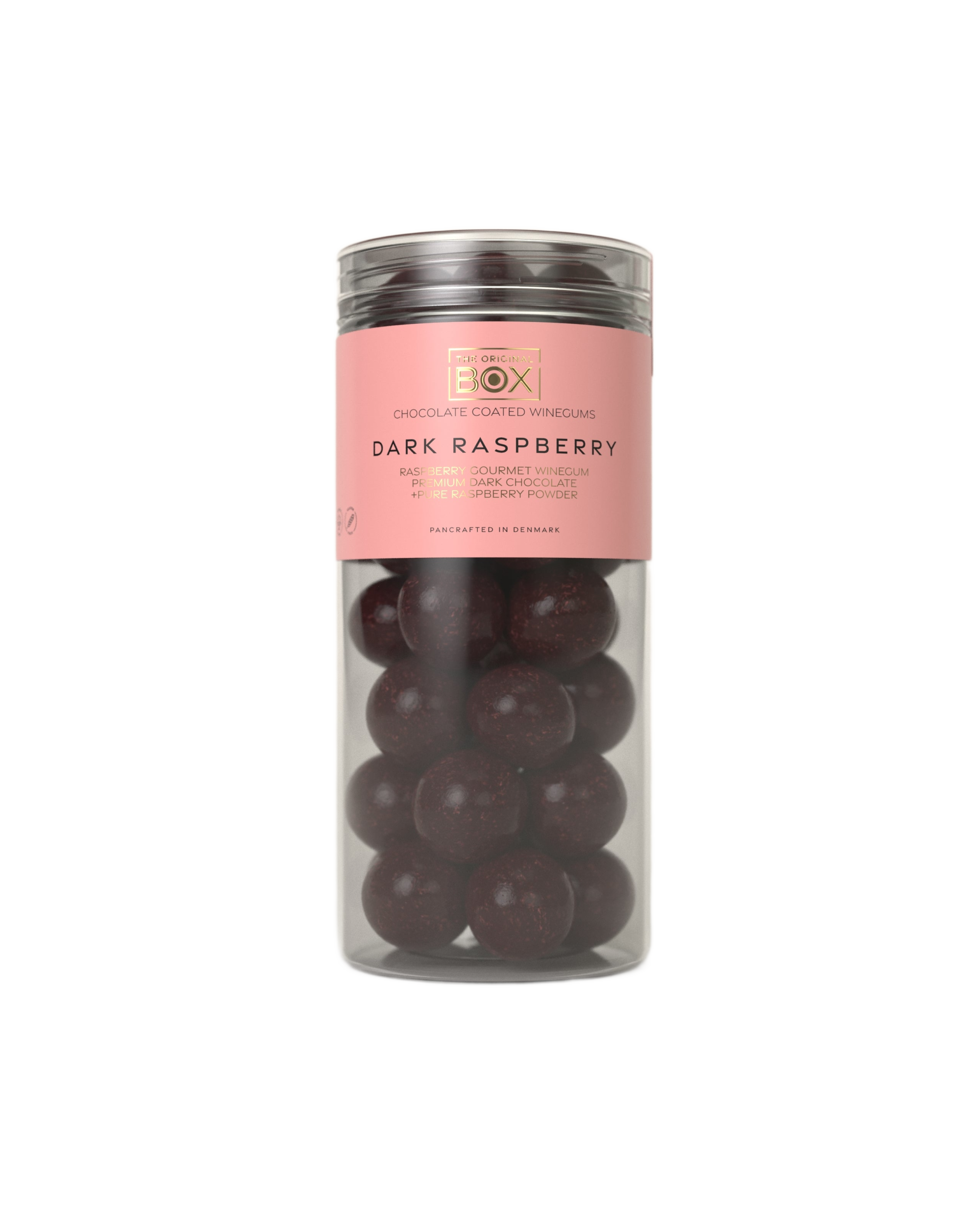 chocolate coated winegums - dark raspberry large tube