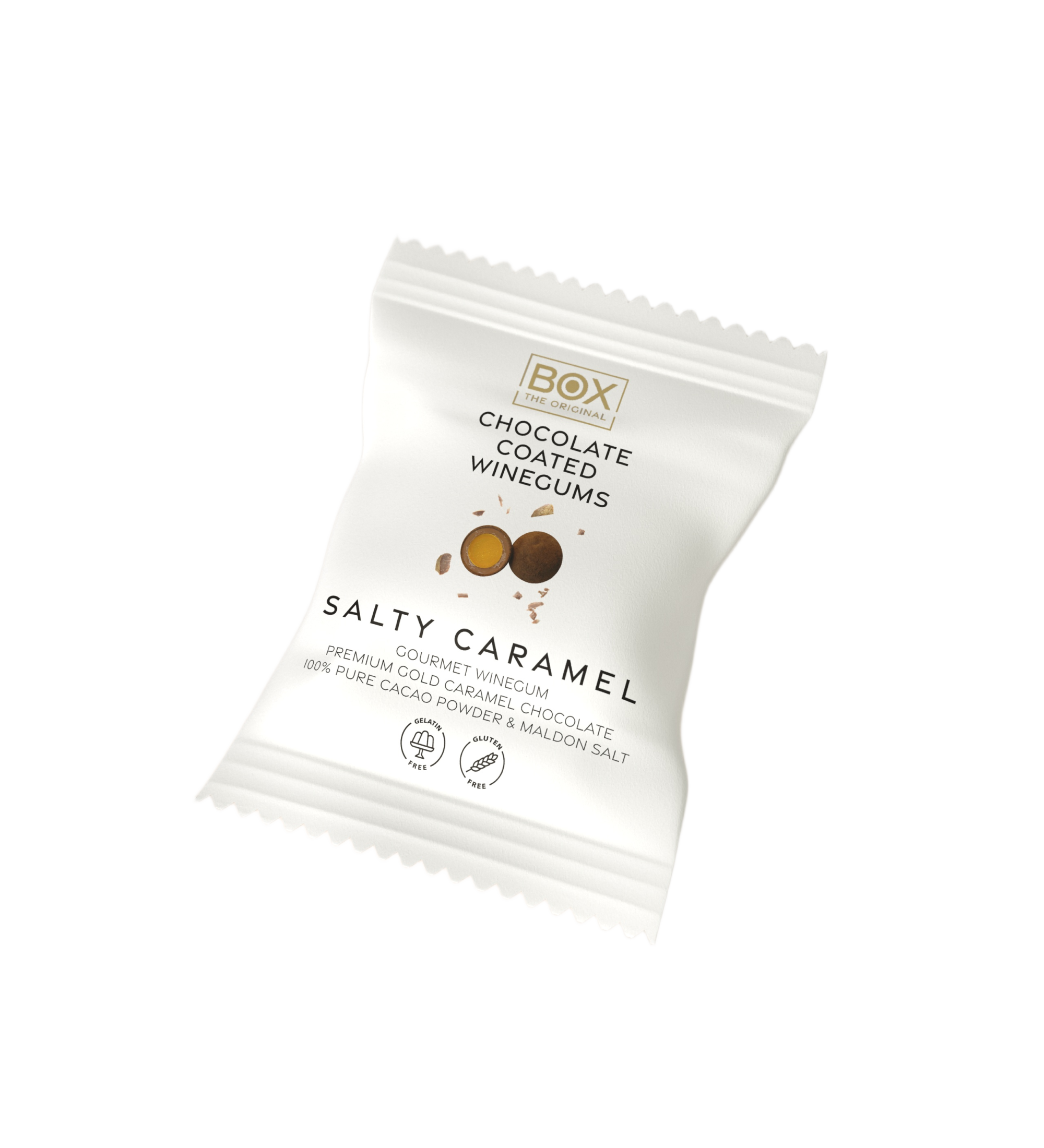 chocolate coated winegums - salty caramel two pack