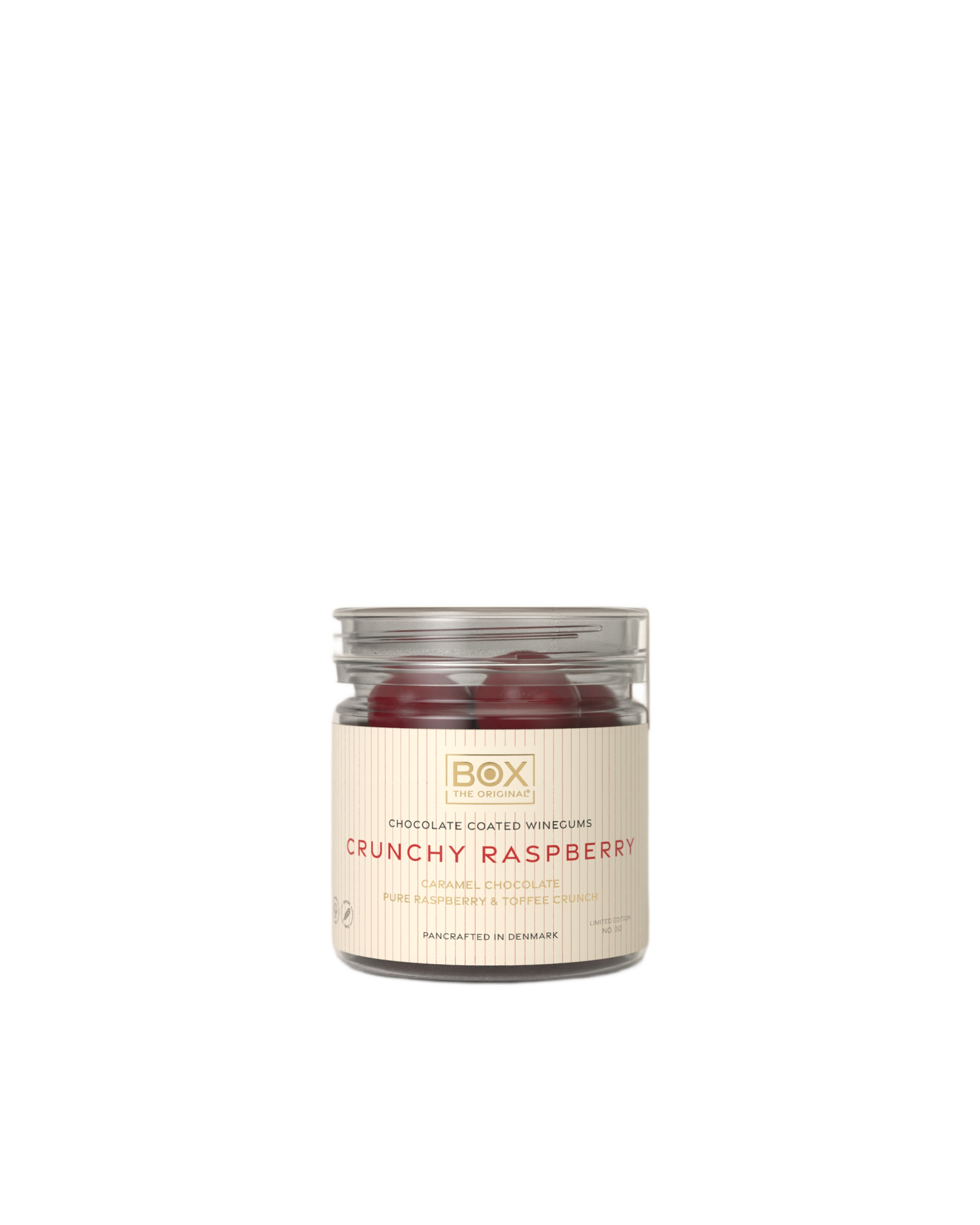 chocolate coated winegums -  crunchy raspberry small tube