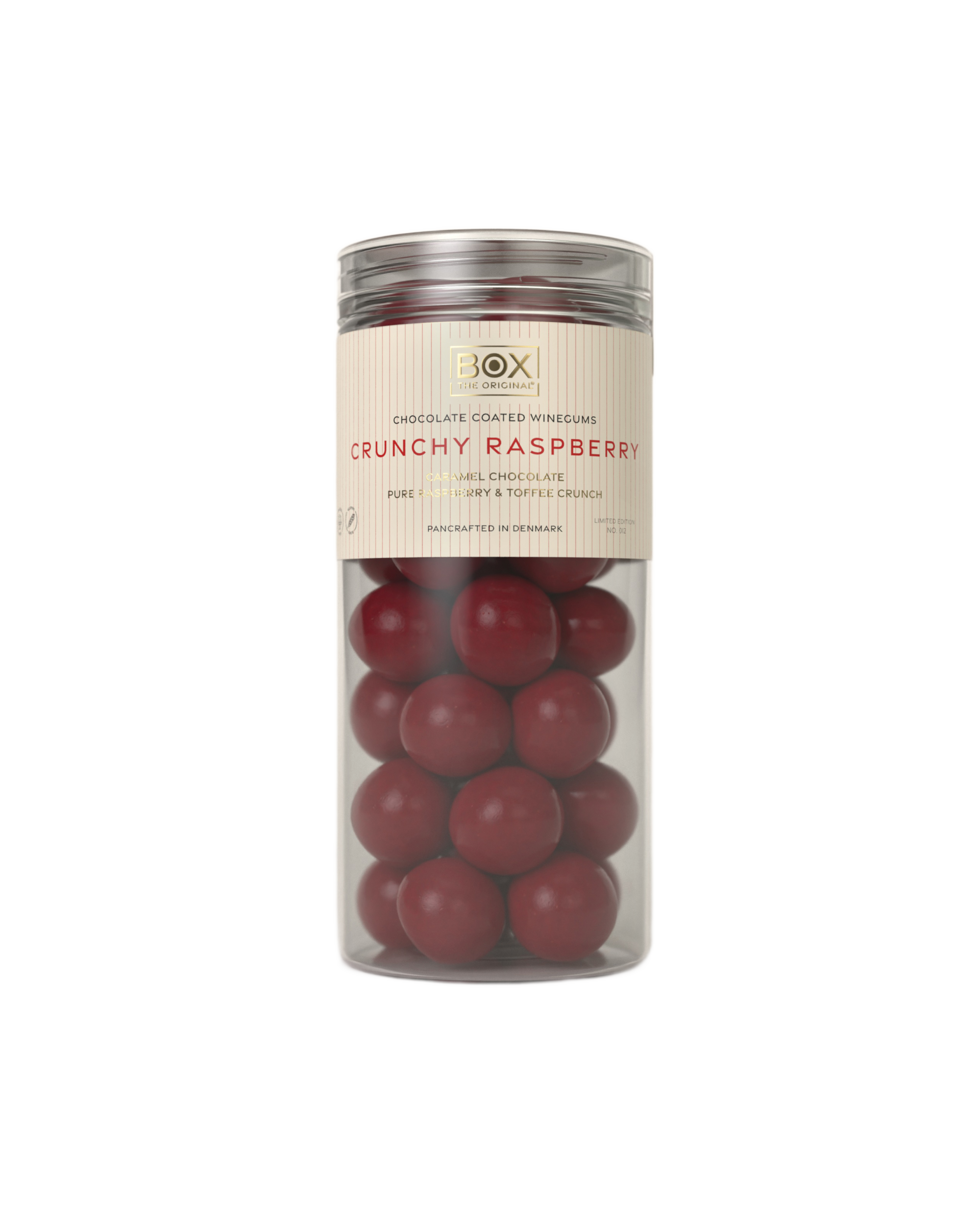 chocolate coated winegums - crunchy raspberry large tube