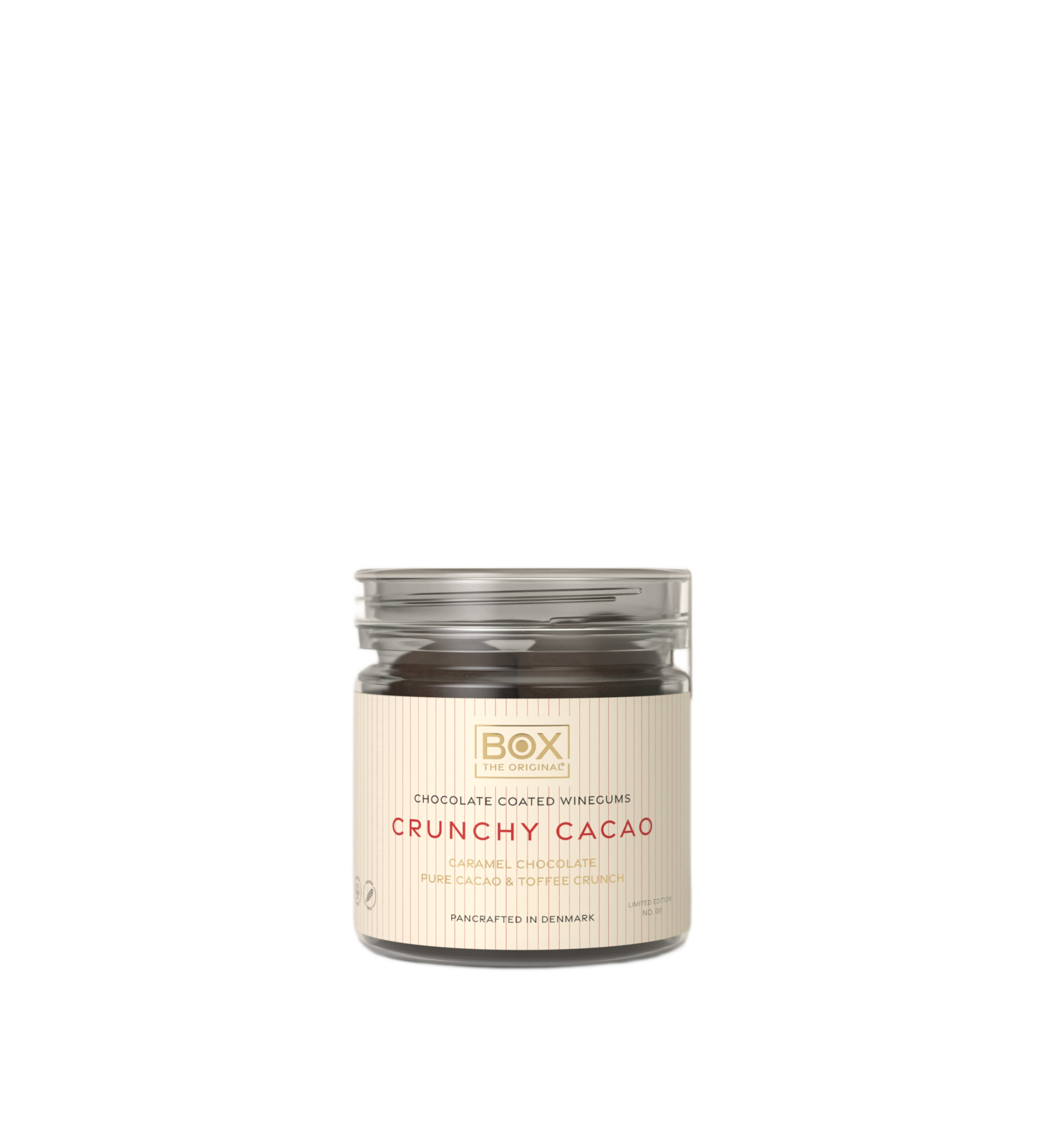 chocolate coated winegums - crunchy cacao small tube