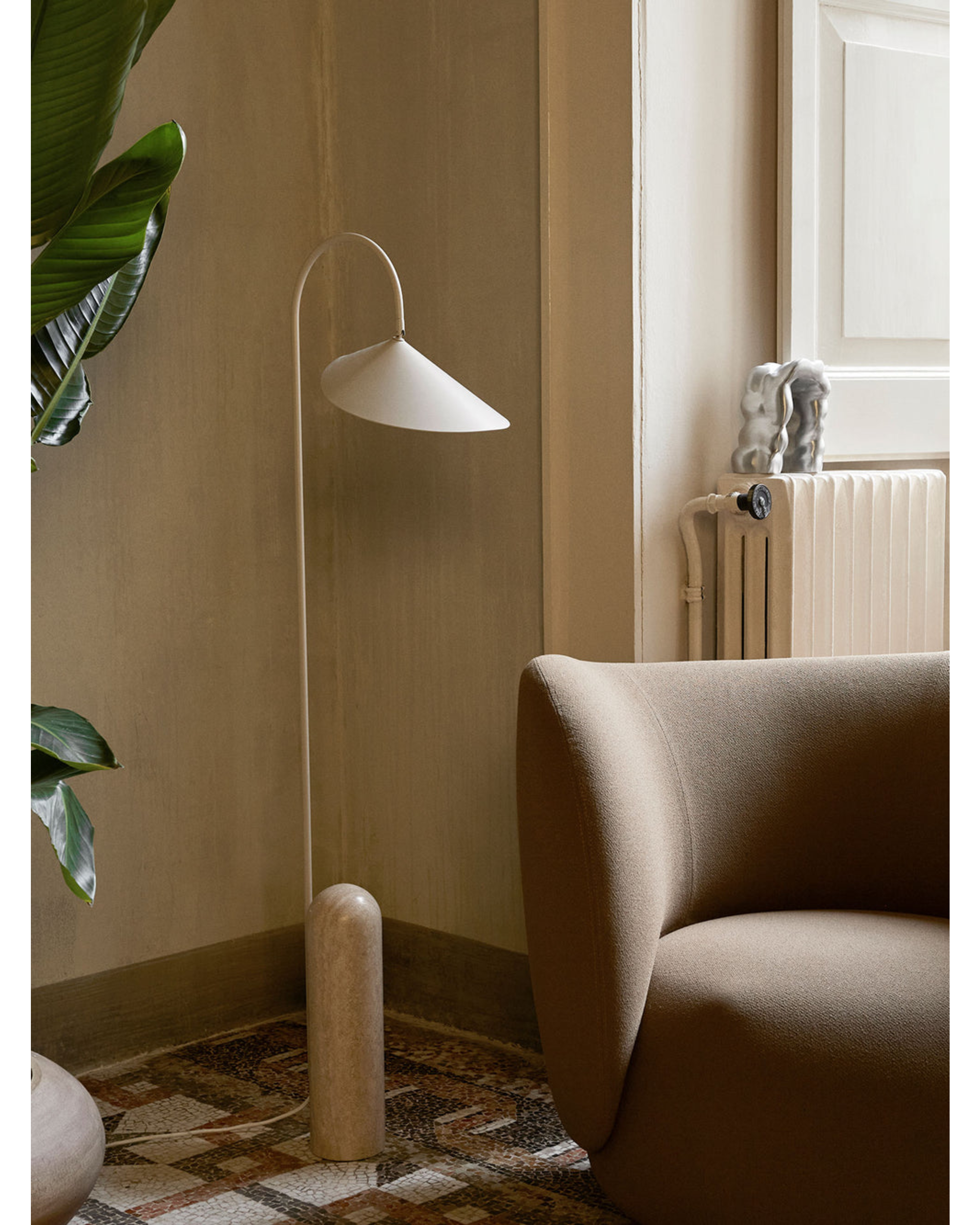 arum floor lamp - cashmere