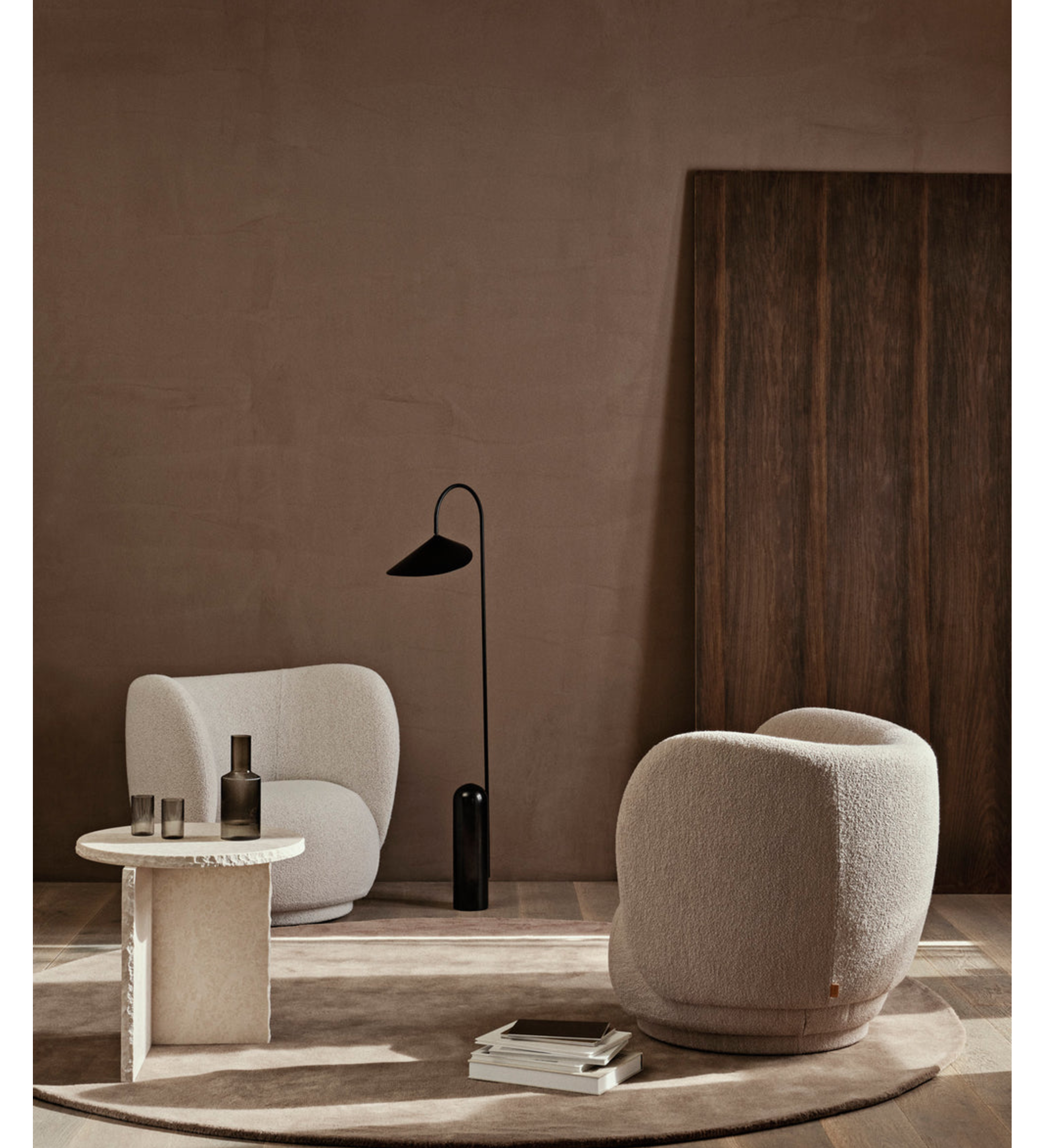 arum floor lamp - black