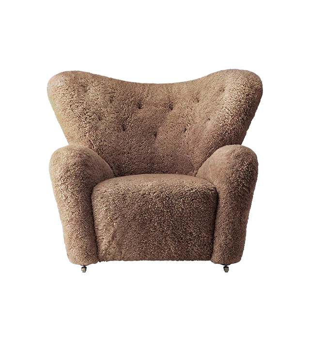 the tired man lounge chair - sheepskin sahara