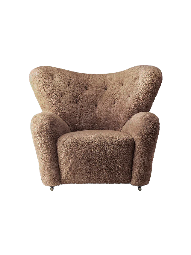 the tired man lounge chair - sheepskin sahara