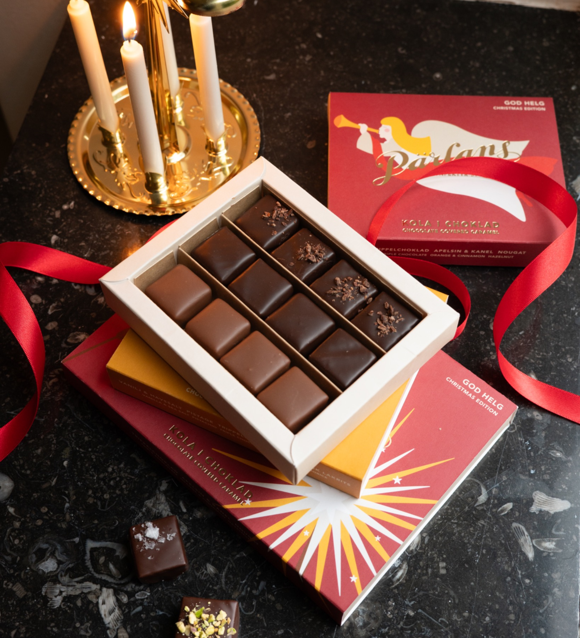 chocolate covered caramel - winter edition 12 pieces