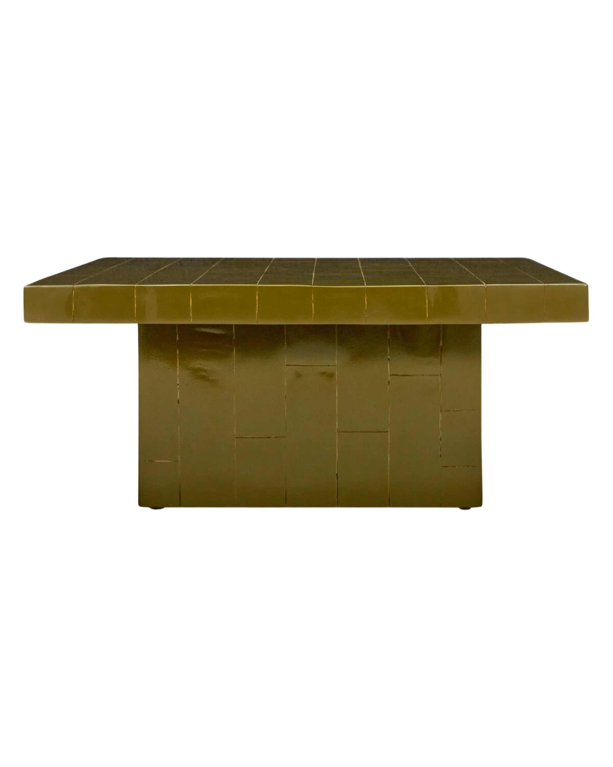 brick coffee table - green