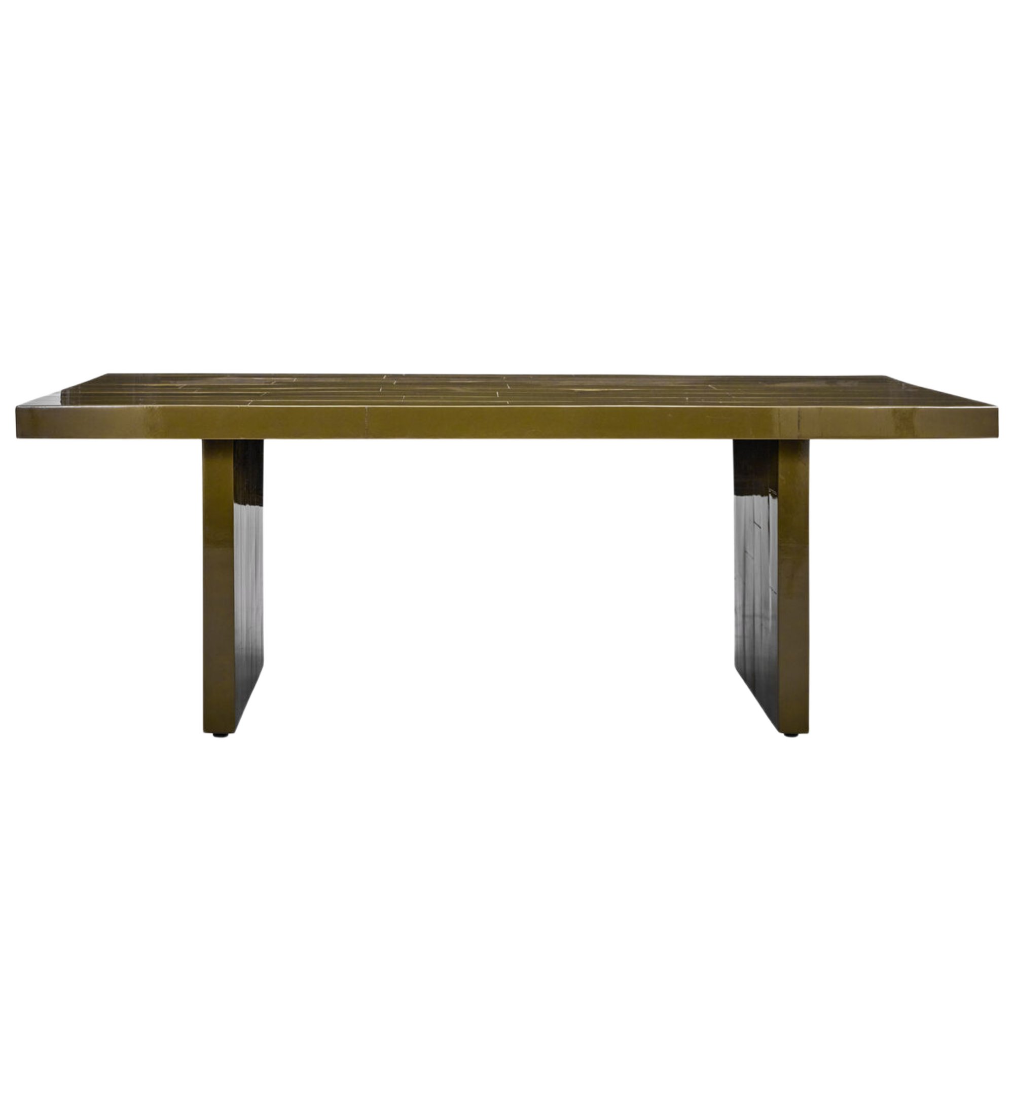 brick dining table - green