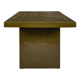 brick dining table - green