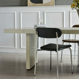 brick dining table - sand