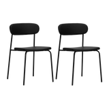 pova dining chair set of 2 - black