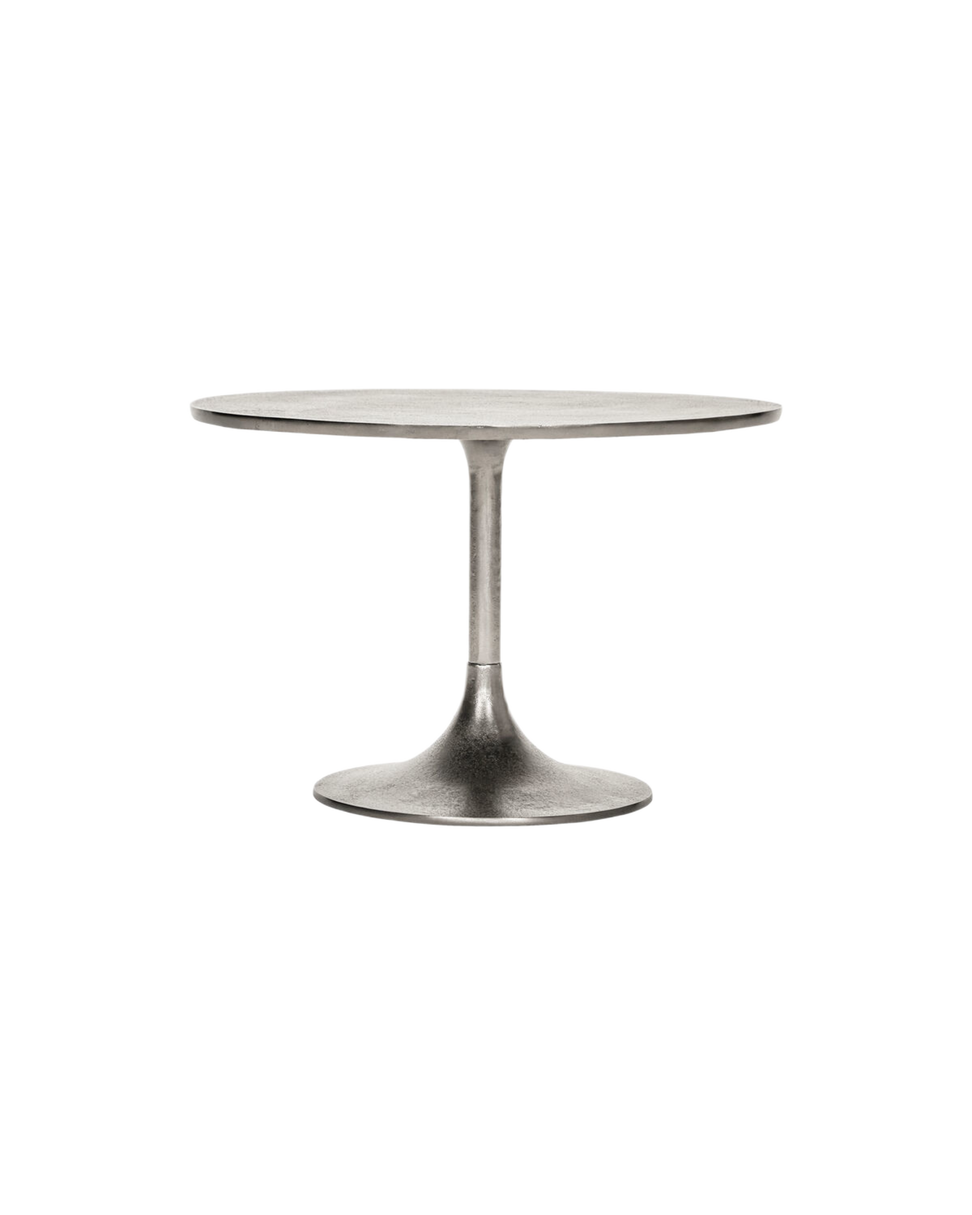 pan coffee table - silver finish