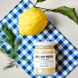 creamy pesto - salmon & dill