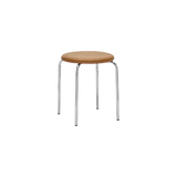 comma stool - chrome cognac