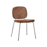 carma dining chair - chrome cognac