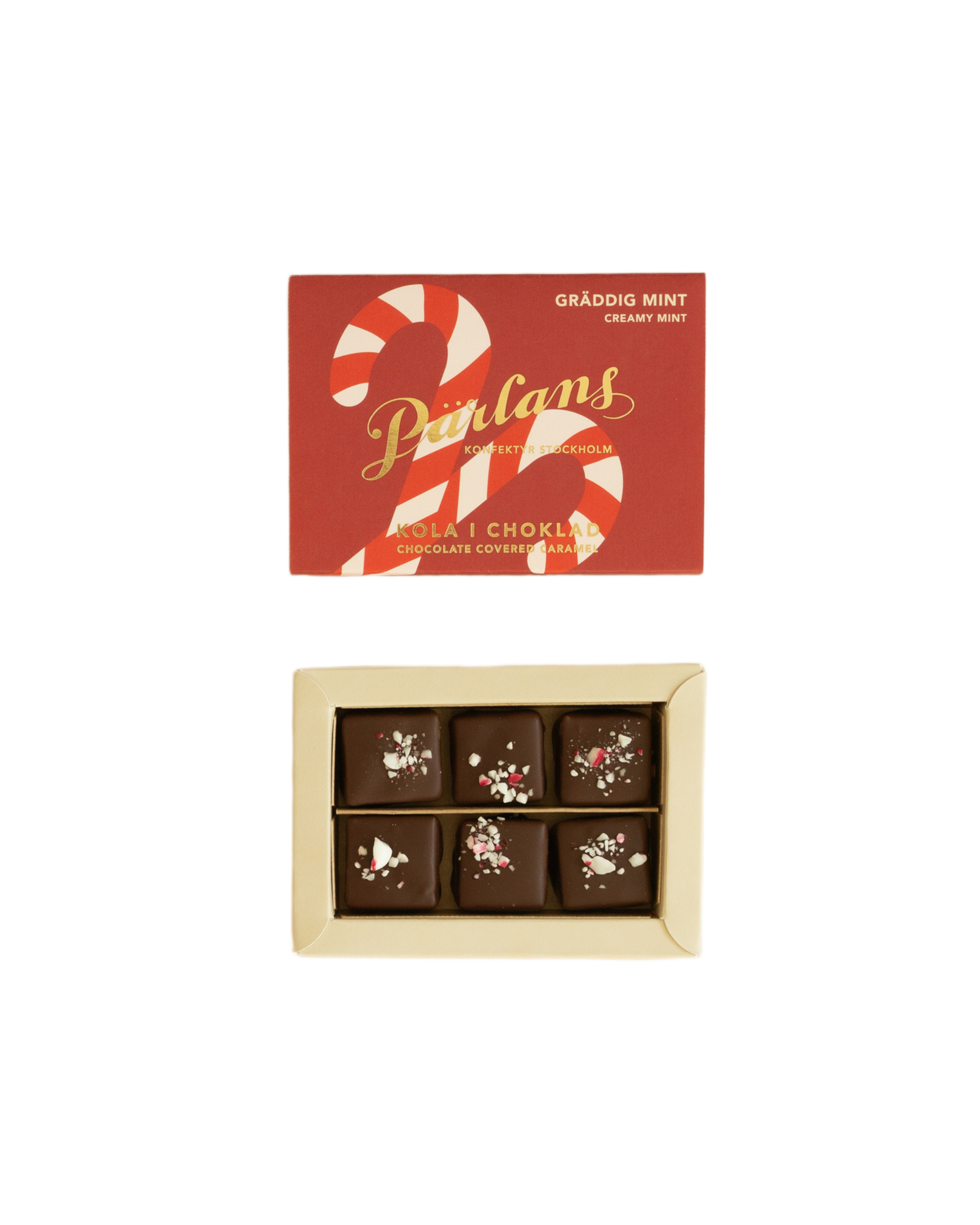 chocolate covered caramel - creamy mint 6 pieces