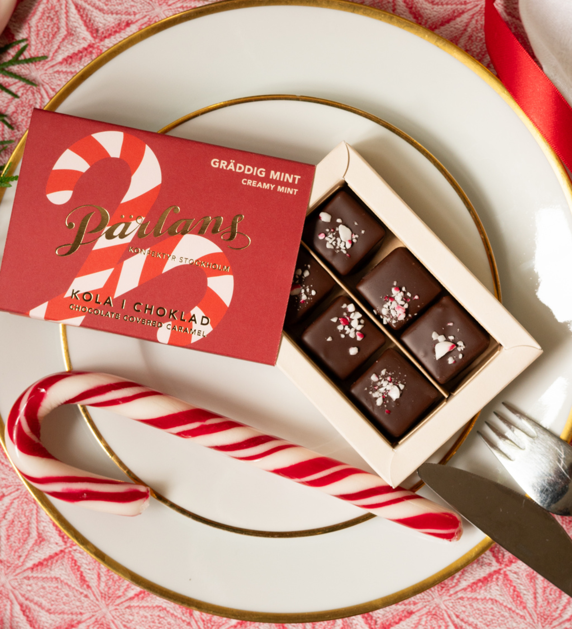 chocolate covered caramel - creamy mint 6 pieces