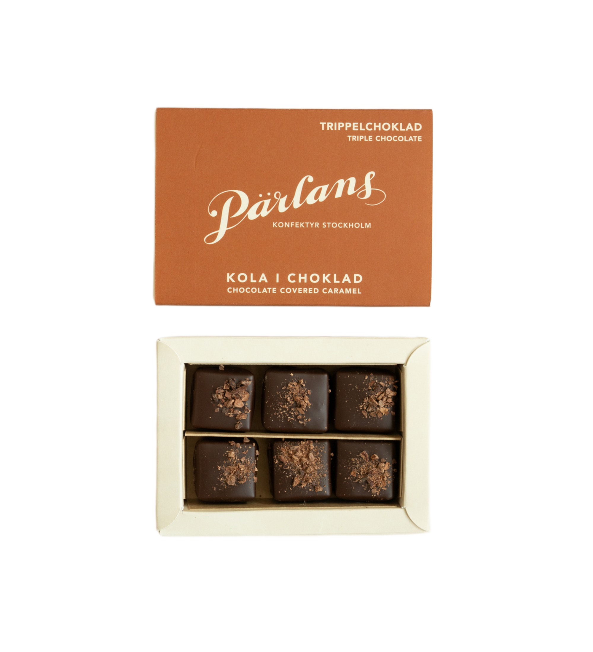 chocolate covered caramel - triple chocolate 6 pieces