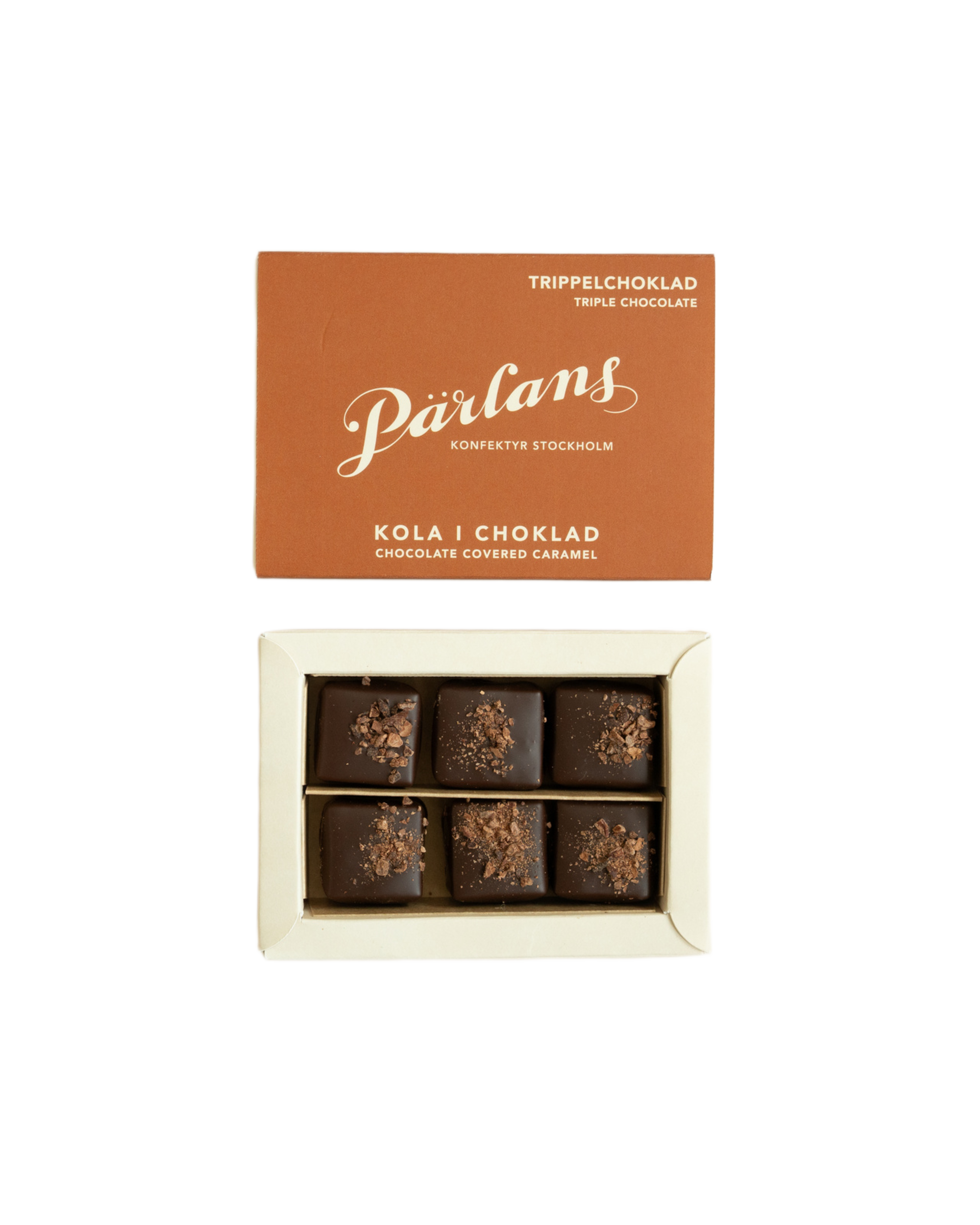 chocolate covered caramel - triple chocolate 6 pieces