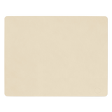 dinner mat square leather nupo - vanilla 